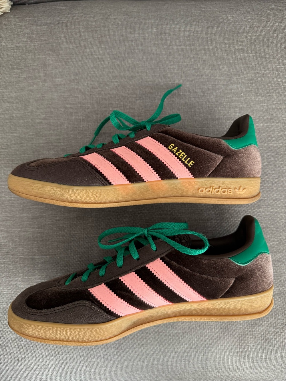 Adidas Originals Gazelle Indoor
Brown Pink Green Sneakers - Picture 3 of 11